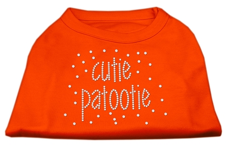 Cutie Patootie Rhinestone Shirts Orange Lg